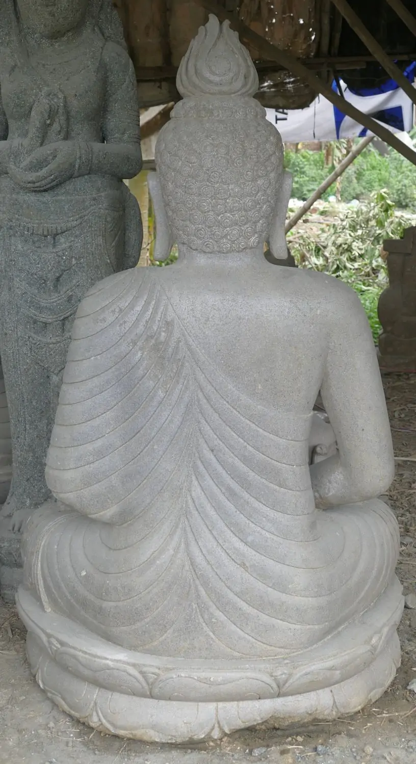  Product image 9 of the product “Seated Buddha made of Riverstone in Dhyana Position - gesture of meditation, H. 138 cm ”